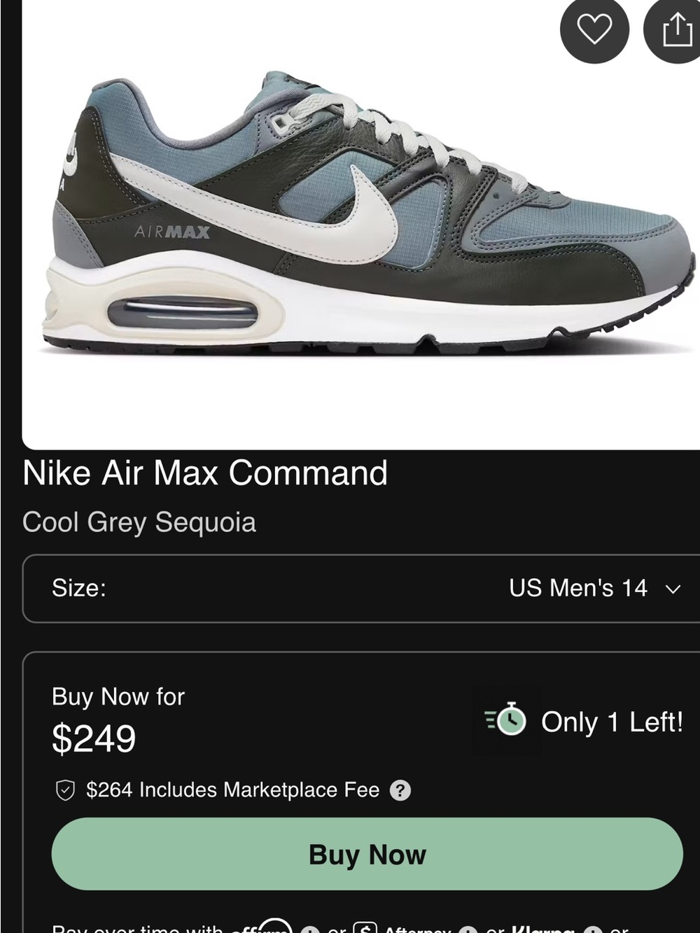 Nike Air Max Command - Cool Grey & Sequoia